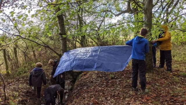 <strong><strong><strong><strong><strong><strong><strong></strong><br/>Sunshine on the tarpaulin.</strong><br/>Creativity and imagination using natural materials.</strong><br/>Working together to create a web during reflection time.</strong><br/>Bug hunting.</strong><br/>Leaf identification.</strong><br/>Using a striker and fire steel to create sparks.</strong><br/>Hawthorn blossom tea.